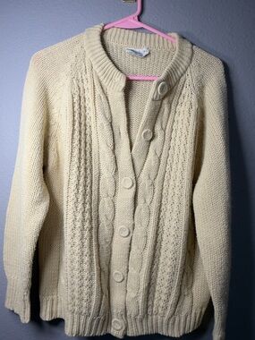 Vintage Kmart Cable Knit Cardigan Sweater